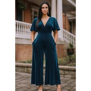 NWT Luna Greylin Velvet Jumpsuit - Size L